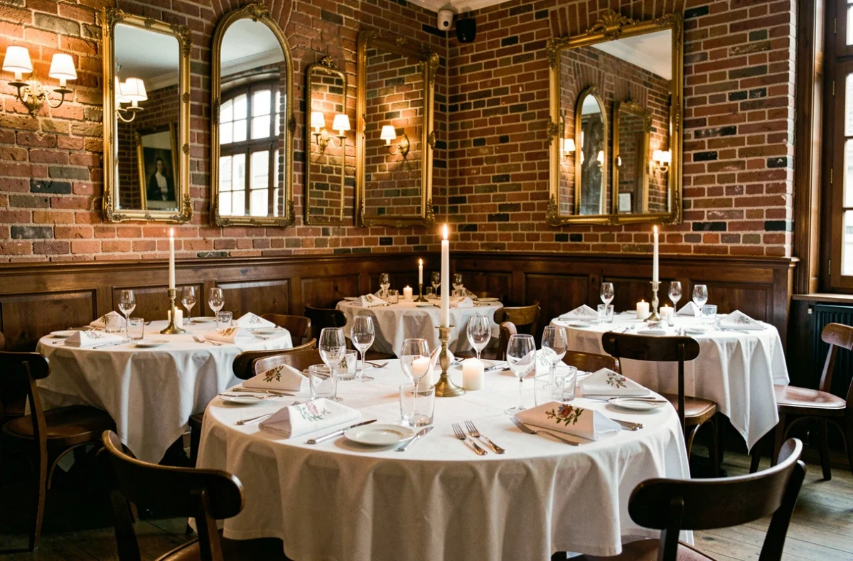 Salle privée du Bistrot d'Axel à Nancy décorée pour une réception de mariage intimiste